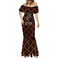 Tu Meke Maori New Zealand Slang Mermaid Dress with Glow Neon Step Style TS04 - Polynesian Pride