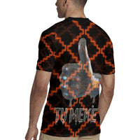 Tu Meke Maori New Zealand Slang Rugby Jersey with Glow Neon Step Style TS04 - Polynesian Pride