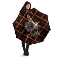 Tu Meke Maori New Zealand Slang Umbrella with Glow Neon Step Style TS04 - Polynesian Pride
