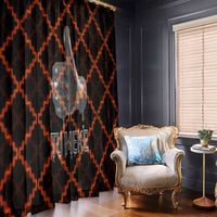 Tu Meke Maori New Zealand Slang Window Curtain with Glow Neon Step Style TS04 - Polynesian Pride