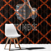 Tu Meke Maori New Zealand Slang Window Curtain with Glow Neon Step Style TS04 - Polynesian Pride