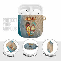 Kiwi Jandal Beach Life AirPods Case New Zealand Flip Flops Ocean Wave Surf Style TS04 - Polynesian Pride