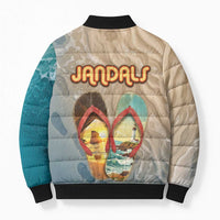 Kiwi Jandal Beach Life Bomber Puffer Jacket New Zealand Flip Flops Ocean Wave Surf Style TS04 - Polynesian Pride