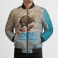 Kiwi Jandal Beach Life Bomber Puffer Jacket New Zealand Flip Flops Ocean Wave Surf Style TS04 - Polynesian Pride