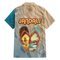 Kiwi Jandal Beach Life Hawaiian Shirt New Zealand Flip Flops Ocean Wave Surf Style