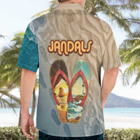 Kiwi Jandal Beach Life Hawaiian Shirt New Zealand Flip Flops Ocean Wave Surf Style