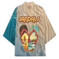 Kiwi Jandal Beach Life Kimono New Zealand Flip Flops Ocean Wave Surf Style TS04 - Polynesian Pride