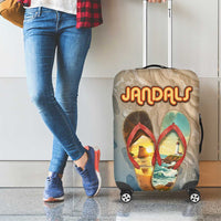 Kiwi Jandal Beach Life Luggage Cover New Zealand Flip Flops Ocean Wave Surf Style TS04 - Polynesian Pride