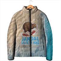 Kiwi Jandal Beach Life Padded Jacket New Zealand Flip Flops Ocean Wave Surf Style TS04 - Polynesian Pride