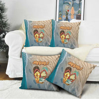 Kiwi Jandal Beach Life Pillow Cover New Zealand Flip Flops Ocean Wave Surf Style TS04 - Polynesian Pride