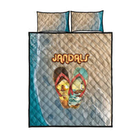Kiwi Jandal Beach Life Quilt Bed Set New Zealand Flip Flops Ocean Wave Surf Style TS04 - Polynesian Pride