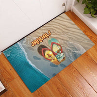 Kiwi Jandal Beach Life Rubber Doormat New Zealand Flip Flops Ocean Wave Surf Style TS04 - Polynesian Pride