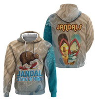 Kiwi Jandal Beach Life Zip Hoodie New Zealand Flip Flops Ocean Wave Surf Style TS04 - Polynesian Pride
