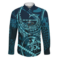 Chuuk Deep Into Truk Lagoon Family Matching Mermaid Dress and Hawaiian Shirt Polynesian Tribal Pattern Wreck Diving Teal Ship Art