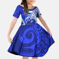 Chuuk Micronesian Roots Family Matching Short Sleeve Bodycon Dress and Hawaiian Shirt Polynesian Tribal Pattern Hibiscus Flower And Stingray Art