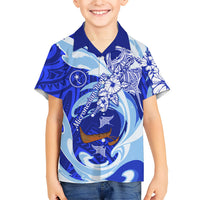 Chuuk Micronesian Roots Hawaiian Shirt Polynesian Tribal Pattern Hibiscus Flower And Stingray Art