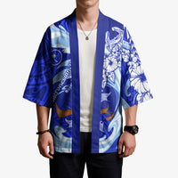 Chuuk Micronesian Roots Kimono Polynesian Tribal Pattern Hibiscus Flower And Stingray Art