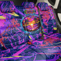 Chuuk Tropical Sunset Coordinates Back Car Seat Cover Neon Graffiti Polynesian Tribal