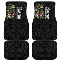 Kosrae Nautical Heritage Car Mats Polynesian Tribal Anchor With Plumeria Tropical Art