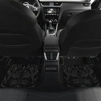 Kosrae Nautical Heritage Car Mats Polynesian Tribal Anchor With Plumeria Tropical Art
