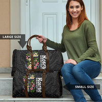 Kosrae Nautical Heritage Travel Bag Polynesian Tribal Anchor With Plumeria Tropical Art
