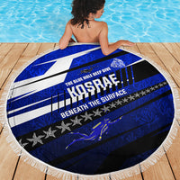 Kosrae Deep Sea Scuba Diving Beach Blanket Blue Hole Beneath The Surface Coral Reef Graphic Art