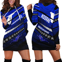 Kosrae Deep Sea Scuba Diving Hoodie Dress Blue Hole Beneath The Surface Coral Reef Graphic Art