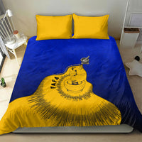 Kosrae Fafa Culinary Heritage Bedding Set Kosraean Gold Taro Tradition Illustration With Coconut Leaves