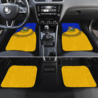 Kosrae Fafa Culinary Heritage Car Mats Kosraean Gold Taro Tradition Illustration With Coconut Leaves