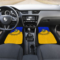 Kosrae Fafa Culinary Heritage Car Mats Kosraean Gold Taro Tradition Illustration With Coconut Leaves