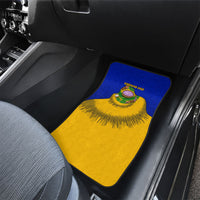 Kosrae Fafa Culinary Heritage Car Mats Kosraean Gold Taro Tradition Illustration With Coconut Leaves