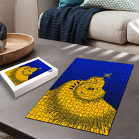 Kosrae Fafa Culinary Heritage Puzzle Kosraean Gold Taro Tradition Illustration With Coconut Leaves