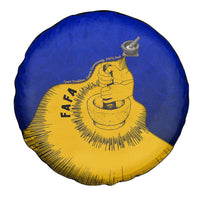 Kosrae Fafa Culinary Heritage Spare Tire Cover Kosraean Gold Taro Tradition Illustration With Coconut Leaves