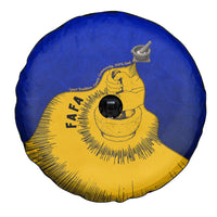 Kosrae Fafa Culinary Heritage Spare Tire Cover Kosraean Gold Taro Tradition Illustration With Coconut Leaves