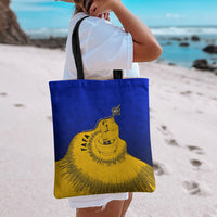 Kosrae Fafa Culinary Heritage Tote Bag Kosraean Gold Taro Tradition Illustration With Coconut Leaves