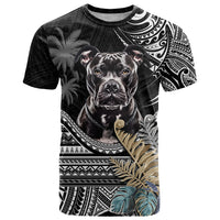 Polynesian Pitbull T Shirt Polynesian Pattern And Pitbull TS04 Black - Polynesian Pride