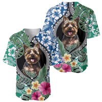 Polynesian Yorkshire Terrier Baseball Jersey Polynesian Pattern And Yorkshire Terrier TS04 - Polynesian Pride