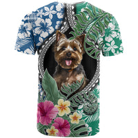 Polynesian Yorkshire Terrier T Shirt Polynesian Pattern And Yorkshire Terrier TS04 - Polynesian Pride