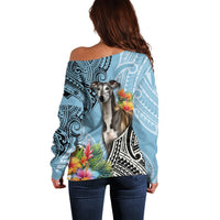 Polynesian Greyhound Off Shoulder Sweater Polynesian Pattern And Greyhound TS04 - Polynesian Pride