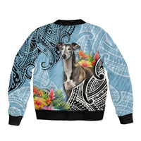 Polynesian Greyhound Sleeve Zip Bomber Jacket Polynesian Pattern And Greyhound TS04 - Polynesian Pride