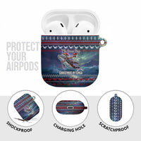 Tonga Christmas AirPods Case with Singing Whale Ocean Scene National Coat of Arms TS04 - Polynesian Pride