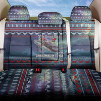 Tonga Christmas Back Car Seat Cover with Singing Whale Ocean Scene National Coat of Arms - Polynesian Pride
