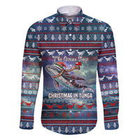 Tonga Christmas Family Matching Mermaid Dress and Hawaiian Shirt with Singing Whale Ocean Scene National Coat of Arms - Polynesian Pride