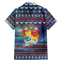 Tonga Christmas Family Matching Summer Maxi Dress and Hawaiian Shirt with Singing Whale Ocean Scene National Coat of Arms - Polynesian Pride