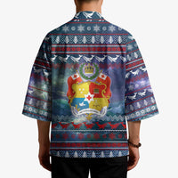 Tonga Christmas Kimono with Singing Whale Ocean Scene National Coat of Arms - Polynesian Pride