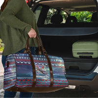 Tonga Christmas Travel Bag with Singing Whale Ocean Scene National Coat of Arms - Polynesian Pride