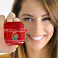 Tonga Christmas AirPods Case with Sea Turtle Coral Reef Design Snowflake Pattern and National Emblem TS04 - Polynesian Pride
