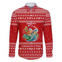 Tonga Christmas Family Matching Off Shoulder Maxi Dress and Hawaiian Shirt with Sea Turtle Coral Reef Design Snowflake Pattern and National Emblem - Polynesian Pride