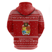 Tonga Christmas Hoodie with Sea Turtle Coral Reef Design Snowflake Pattern and National Emblem - Polynesian Pride