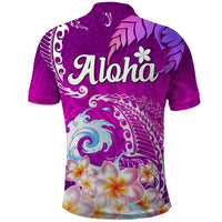 Hawaii Plumeria Flower Polo Shirt Plumeria FLowers And Polynesian Pattern TS04 - Polynesian Pride